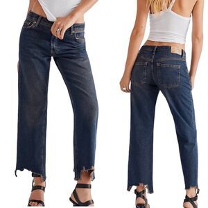 We The Free x Free People Maggie Mid Rise Straight Leg Jeans Size 24 OB1463178